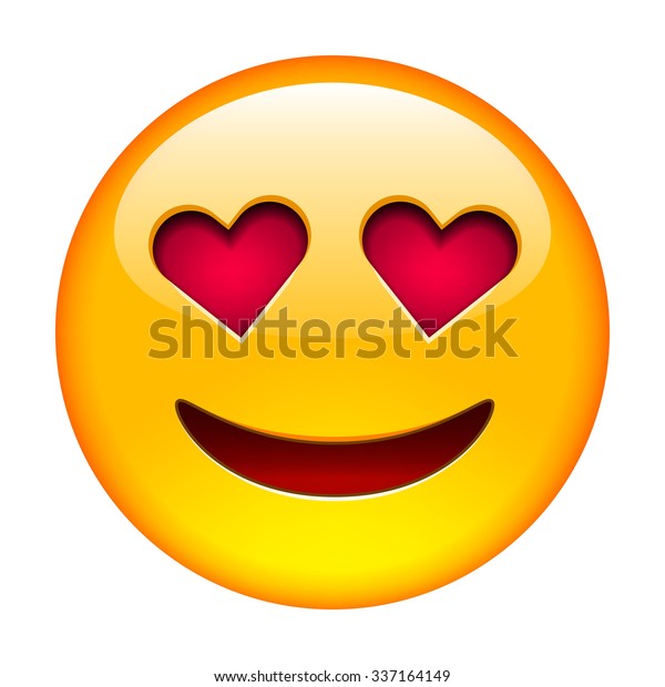 Smile Love Emoticon Isolated Vector Illustration Stock Vector (Royalty ...