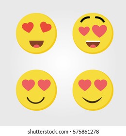 Smile love hearts emoticons