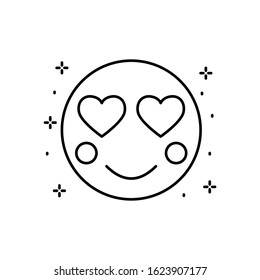 Smile, lovely icon. Simple line, outline vector of love icons for ui and ux, website or mobile application