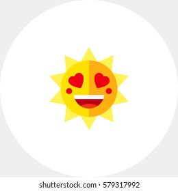 Smile lovely sun icon
