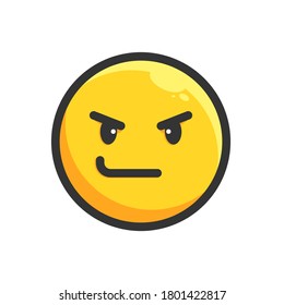 Smile Mad Face Emoji Icon Stock Vector (Royalty Free) 1801422817 ...