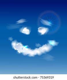 smile made of clouds