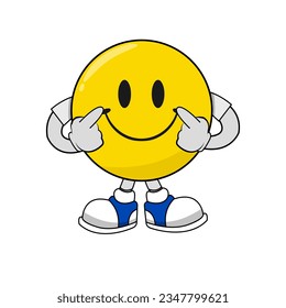 Smile mascot vector stock illustration image