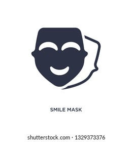 smile mask icon. Simple element illustration from cinema concept. smile mask editable symbol design on white background. Can be use for web and mobile.