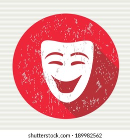 Smile mask symbol,vector