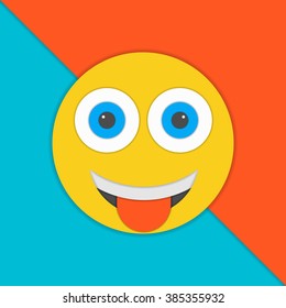 Smile material design vector illustration. 