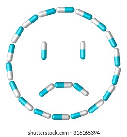 Smile from medicinal capsules -   vector illutration