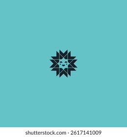 Smile Monogram icon logo flat vector design