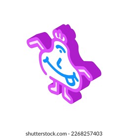 smile monster alien isometric icon vector. smile monster alien sign. isolated symbol illustration