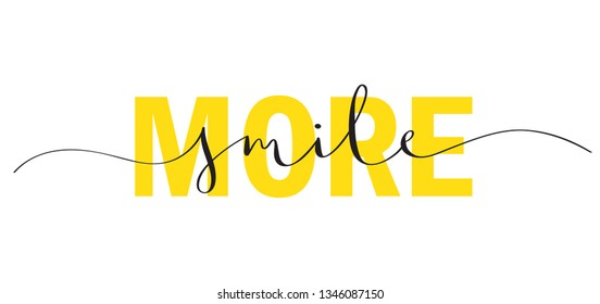 SMILE MORE colorful typography banner