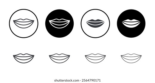 Smile mouth icon simple vector symbol