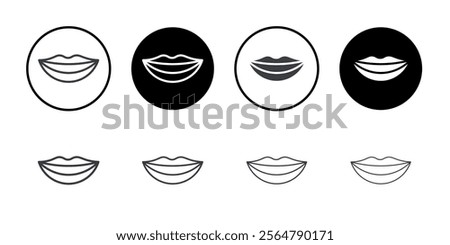 Smile mouth icon simple vector symbol