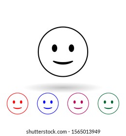 Smile multi color icon. Simple thin line, outline vector of emoji icons for ui and ux, website or mobile application