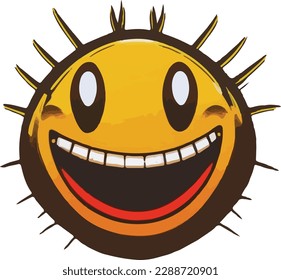 Smile multicolor vector illustration isolated on white background
