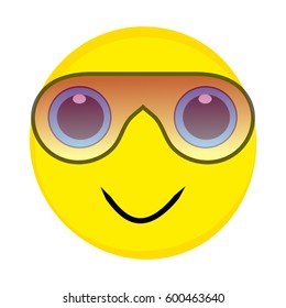 Smile on white background. Vector illustration.