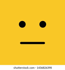 Smile On Yellow Background Angry Emoticon Stock Vector (Royalty Free ...