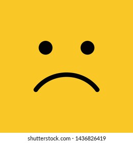 a smile on a yellow background, Angry Emoticon. icon, logo vector