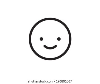 Smile Outline Icon Symbol Stock Vector (Royalty Free) 196801067 ...