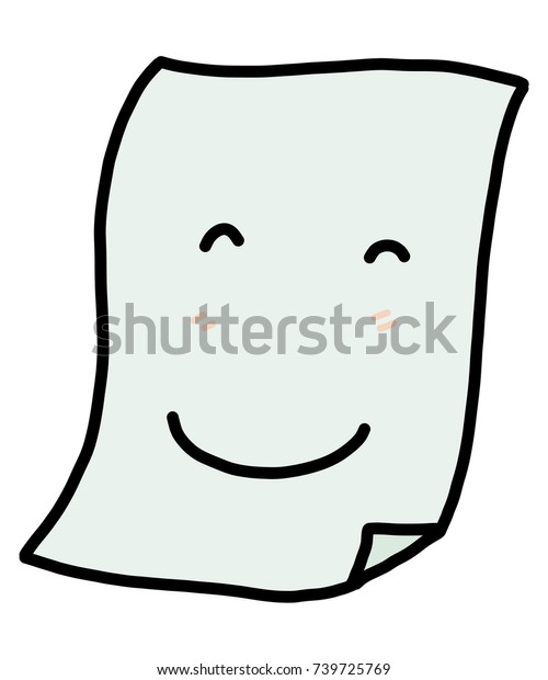 Smile Paper Sheet Cartoon Vector Illustration: เวกเตอร์สต็อก (ปลอดค่า ...