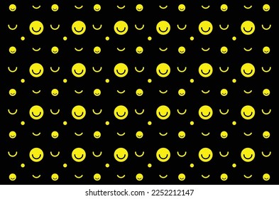 Smile Pattern Background Design For Wallpaper