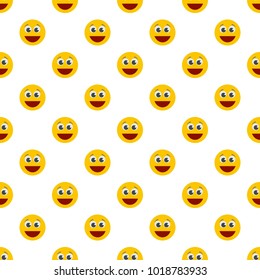 Smile pattern seamless in flat style for any design