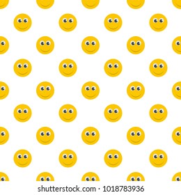Smile pattern seamless in flat style for any design