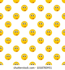 Smile pattern seamless in flat style for any design