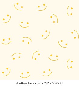 smile pattern. smile vector. seamless pattern for background