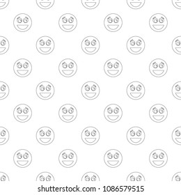 Smile pattern vector seamless repeating for any web design
