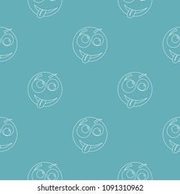 Smile pattern vector seamless repeating for any web design