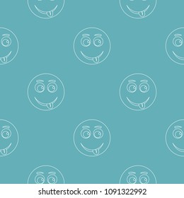 Smile pattern vector seamless repeating for any web design