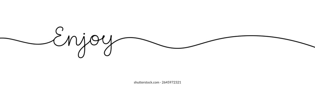 Frase de sorriso inscrição contínua um desenho de linha com palavra. Desenho minimalista da ilustração de frase.