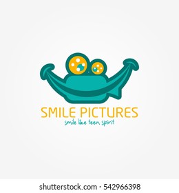 Smile Picture Logo Design Template. Creative logo design for movie and television industry