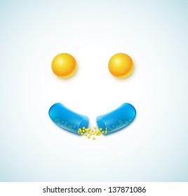 Smile of pills. Eps 10