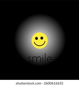 Smile with a pinch of light in the darkness vector wallpaper