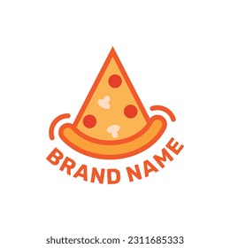 Smile pizza logo.  Unique, simple, modern.