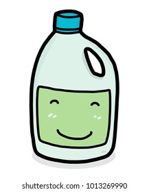 smile plastic bottle cartoon / vector and illustration, hand drawn style, isolated on white background.