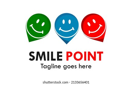 Smile point logo template illustration
