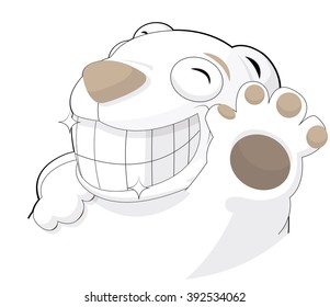 Smile Polar Bear Character Vector