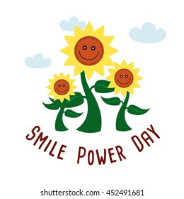 Smile Power Day Design Template, Vector illustration.