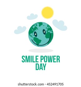 Smile Power Day Design Template, Vector illustration.