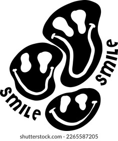 Smile. Print for poster, card, poster, message, stationery and other design.