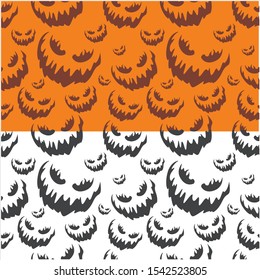 smile pumpkin hallowen pattern seamless