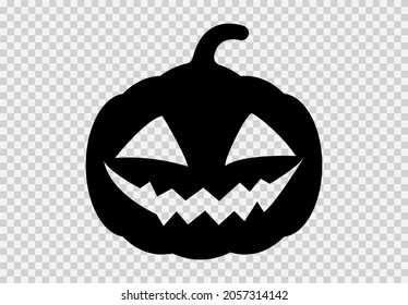 Smile pumpkin isolated on png or transparent texture, Halloween party  background,element template for poster,brochures,online sale marketing  advertising,vector illustration 
