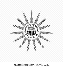 Smile quote design element stock vector