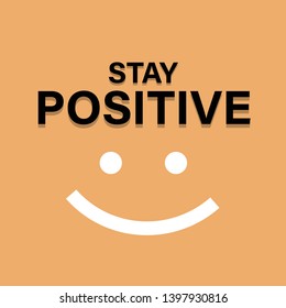 Smile quote design icon vector on brown background EPS Vector