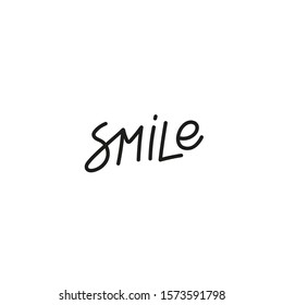 Smile Quote Lettering Calligraphy Inspiration Graphic Stock Vector ...