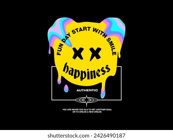 smile quotes, design t-shirt streetwear clothing, vector typography, perfect for modern apparel