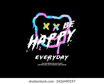 smile quotes, design t-shirt streetwear clothing, vector typography, perfect for modern apparel