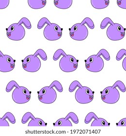smile rabbit bunny seamless pattern textile print. Great for summer vintage fabric, scrapbooking, wallpaper, giftwrap. repeat pattern background design